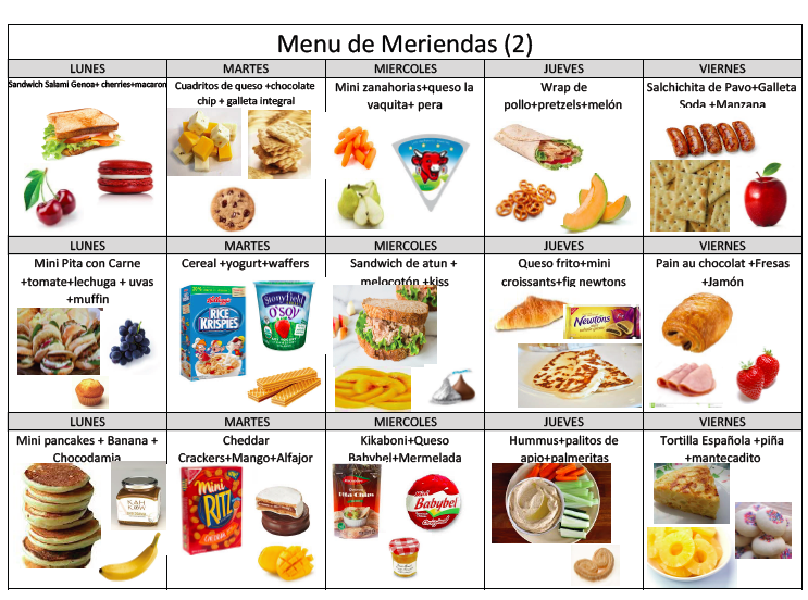 Ideas De Meriendas Para La Escuela Menu Delicioso Para Nuestros Hijos